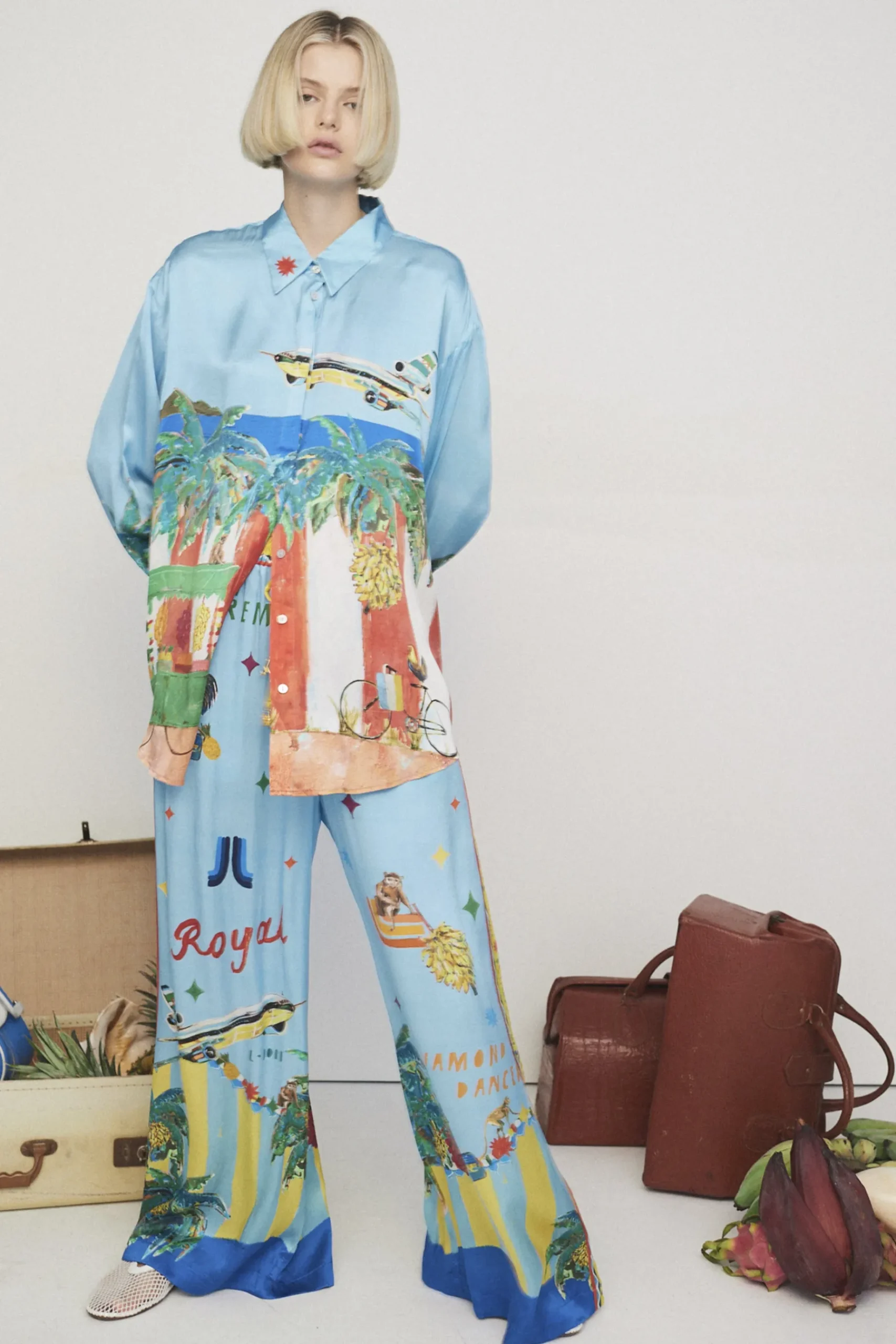 Tops-HUSK Alemais Aboard Shirt - Print