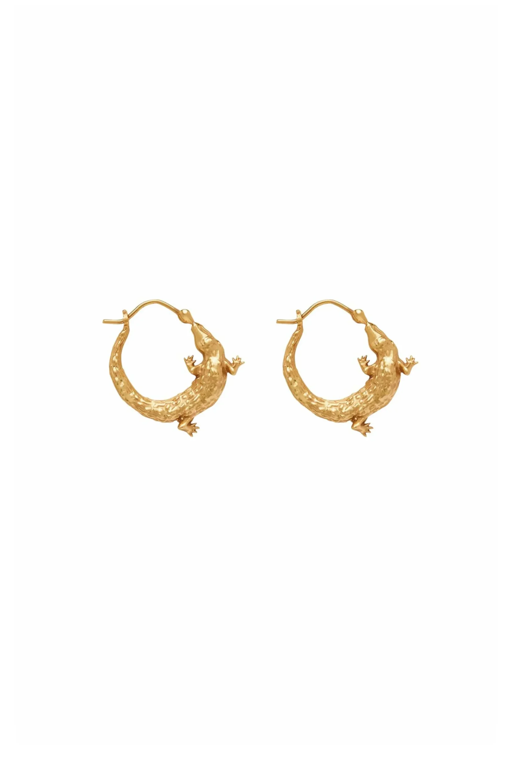 Earrings-HUSK Alemais Aligator Hoop - Gold
