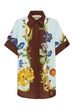 Tops-HUSK Alemais Dahlia Shirt - Multi Coloured MultiColoured