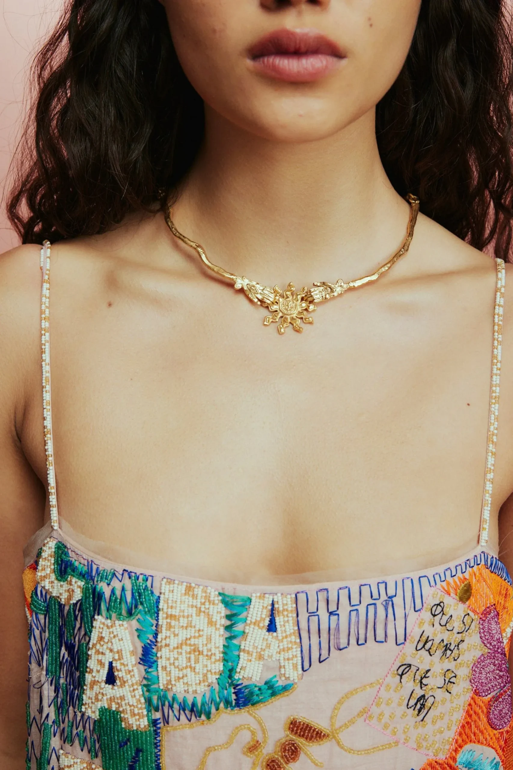 Necklaces-HUSK Alemais Encanto Collar - Gold