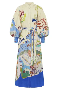Dresses-HUSK Alemais Nadia Shirtdres - Multi Coloured MultiColoured