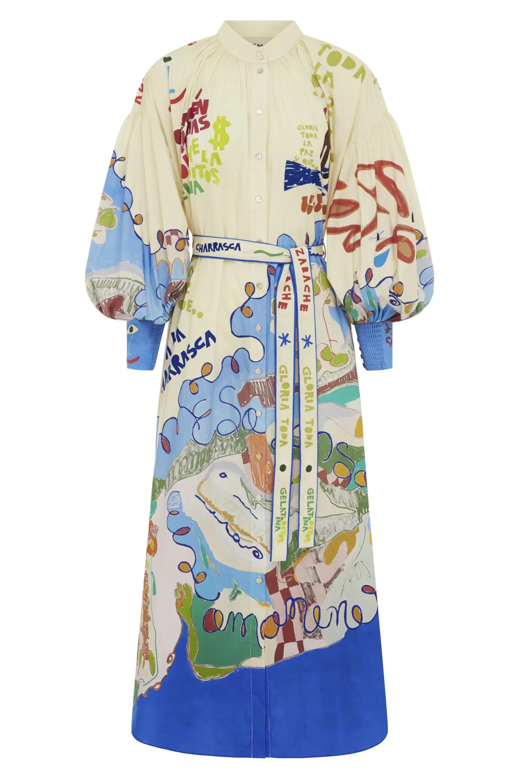 Dresses-HUSK Alemais Nadia Shirtdres - Multi Coloured MultiColoured