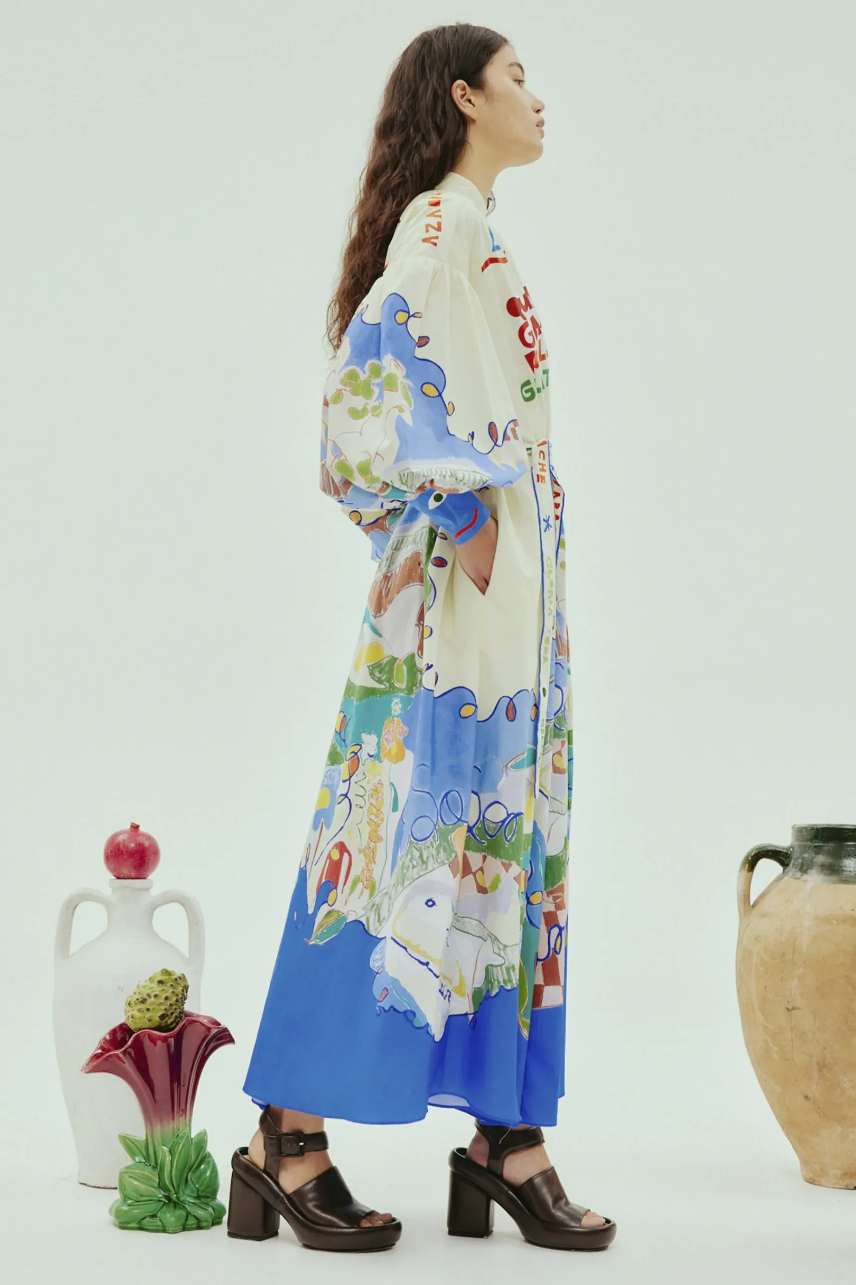 Dresses-HUSK Alemais Nadia Shirtdres - Multi Coloured MultiColoured