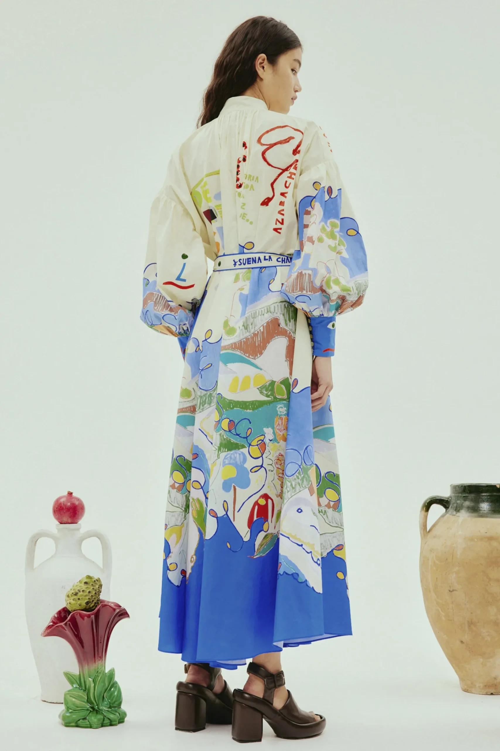 Dresses-HUSK Alemais Nadia Shirtdres - Multi Coloured MultiColoured