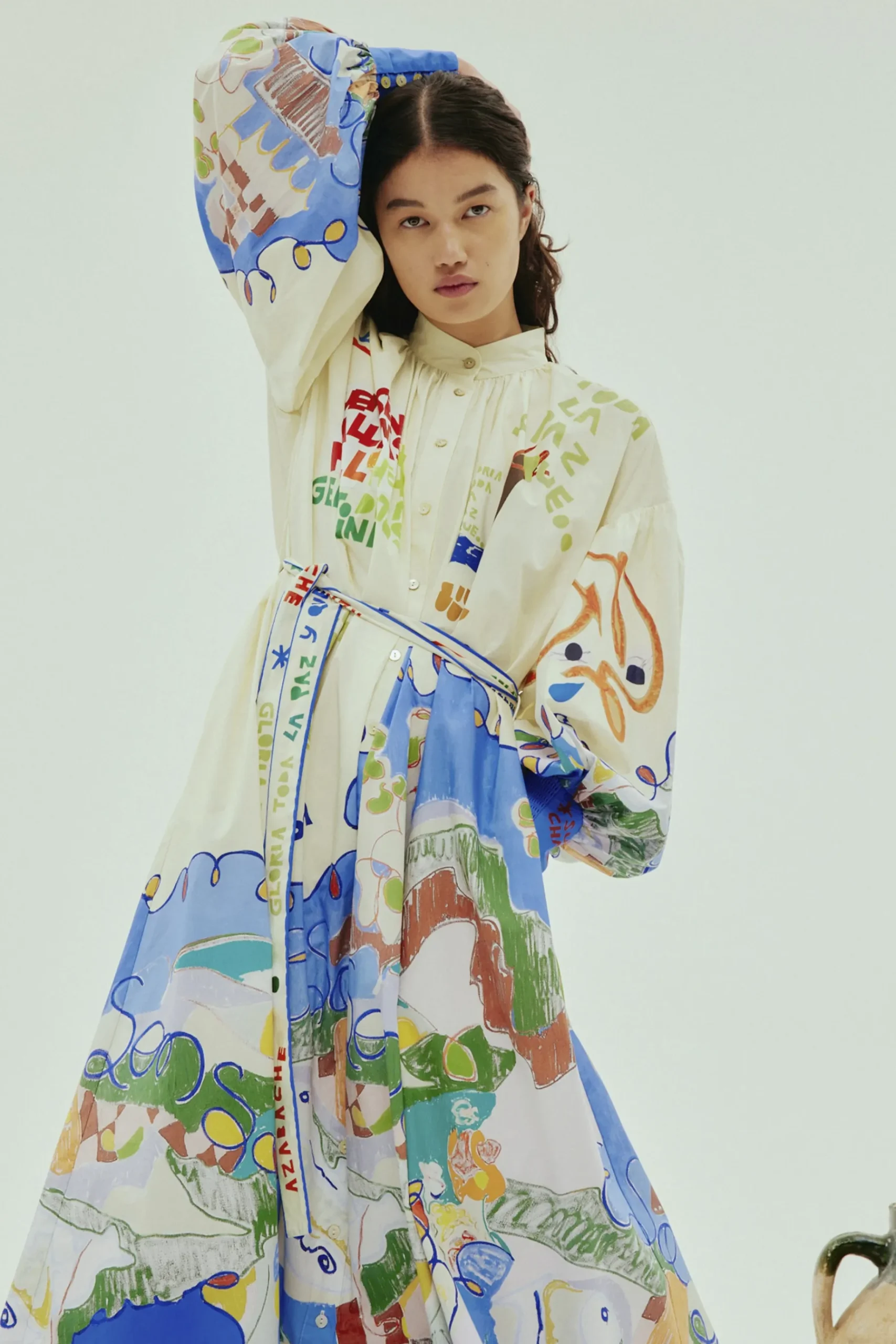 Dresses-HUSK Alemais Nadia Shirtdres - Multi Coloured MultiColoured