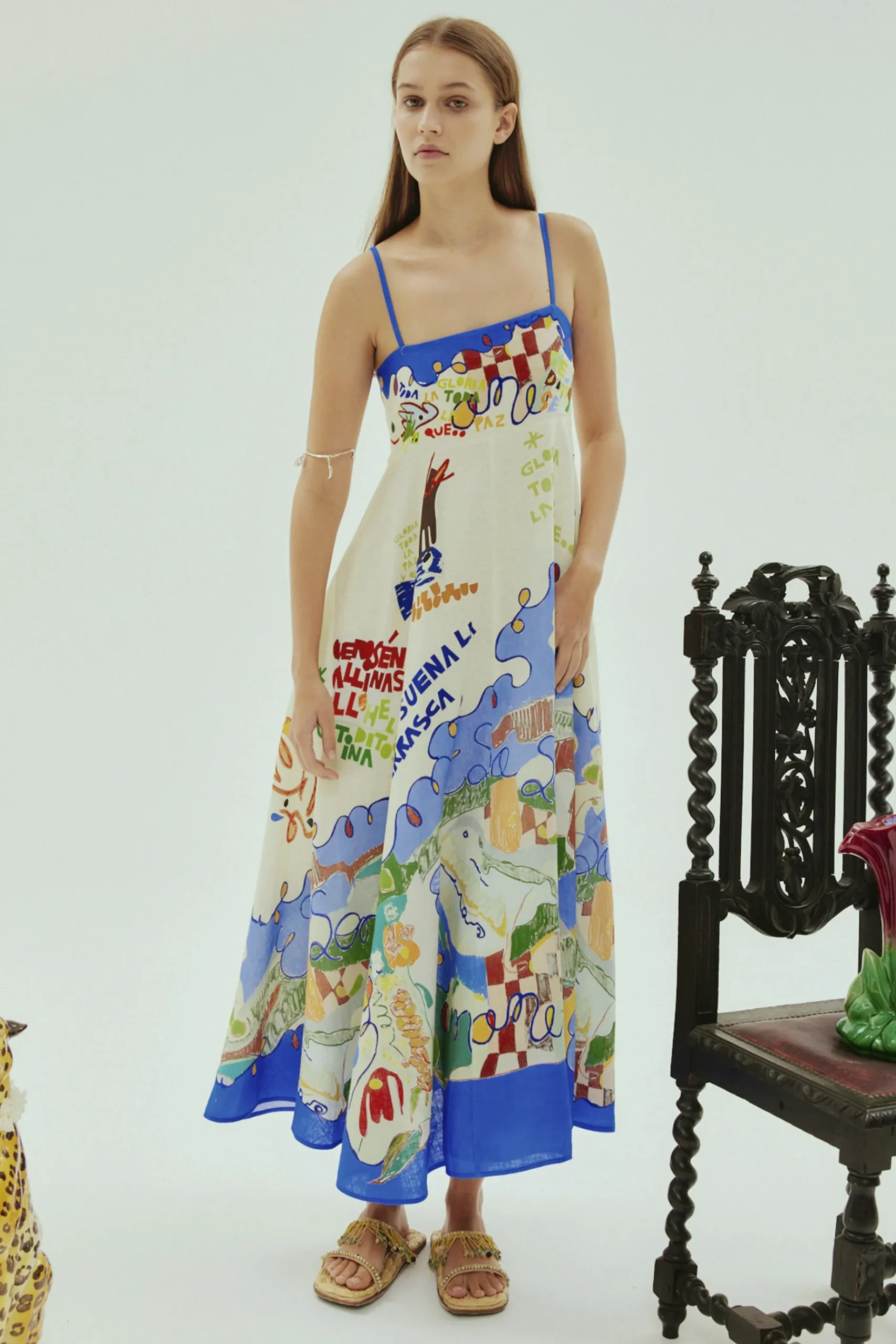 Dresses-HUSK Alemais Nadia Sundress - Multi Coloured MultiColoured