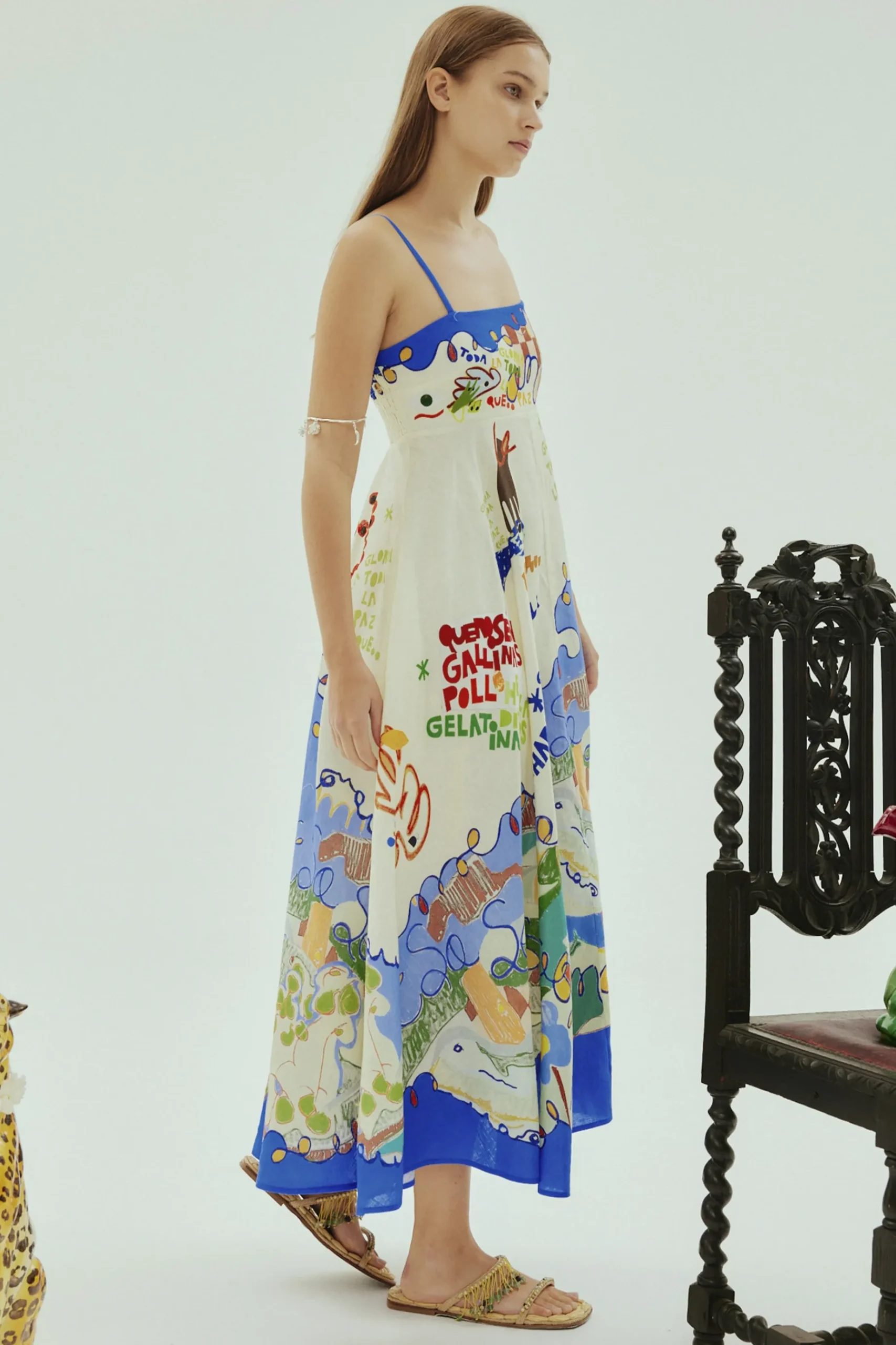 Dresses-HUSK Alemais Nadia Sundress - Multi Coloured MultiColoured