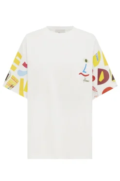 Tops-HUSK Alemais Nadia Tee - White