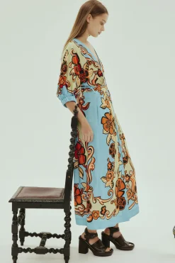 Dresses-HUSK Alemais Ondine Dress - Sky