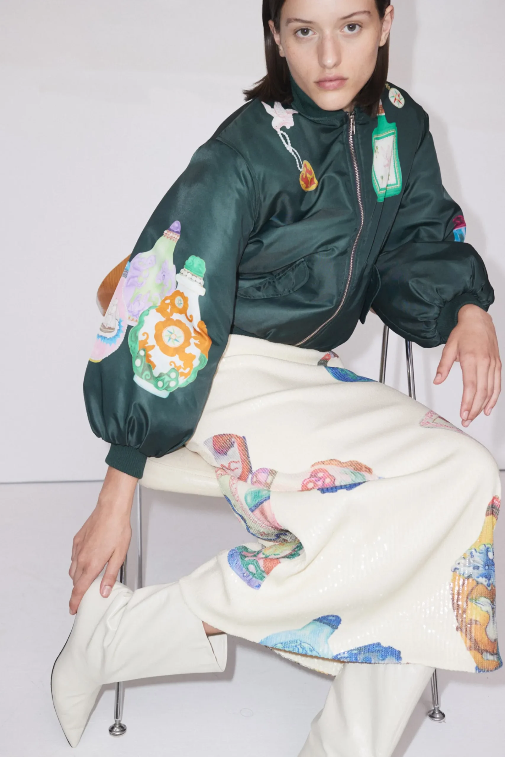Jackets & Coats-HUSK Alemais Royal Bomber - Print