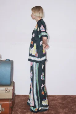 Tops-HUSK Alemais Royal Shirt - Print