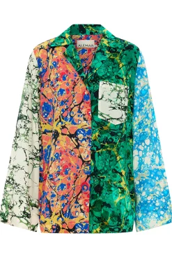 Tops-HUSK Alemais Sunburst Shirt - Print