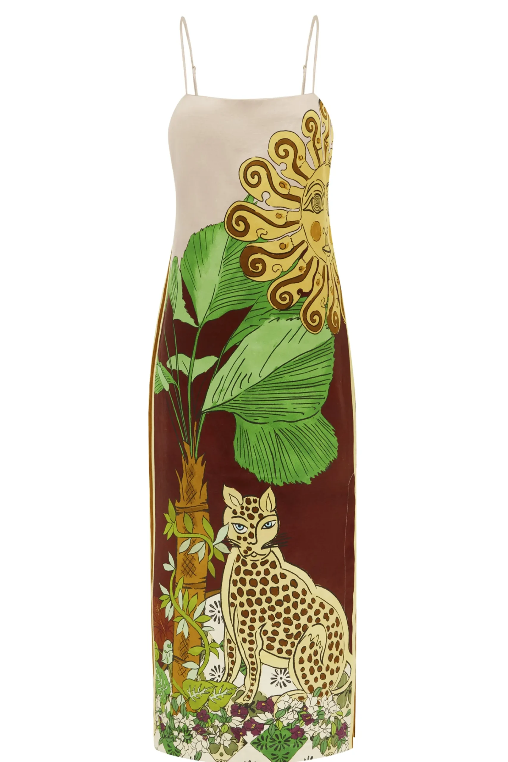Dresses-HUSK Alemais Tiger Dress - Multi Coloured MultiColoured