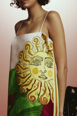 Dresses-HUSK Alemais Tiger Dress - Multi Coloured MultiColoured