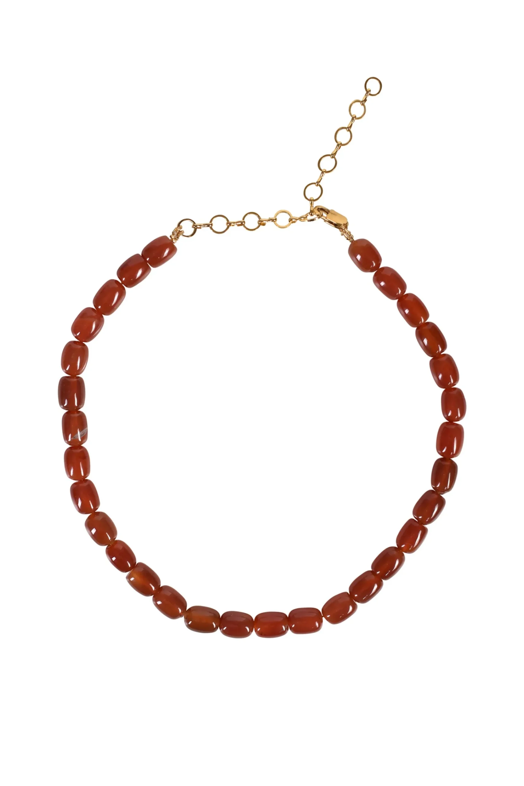Necklaces-HUSK Alouette Design Barrel Necklace - Amber