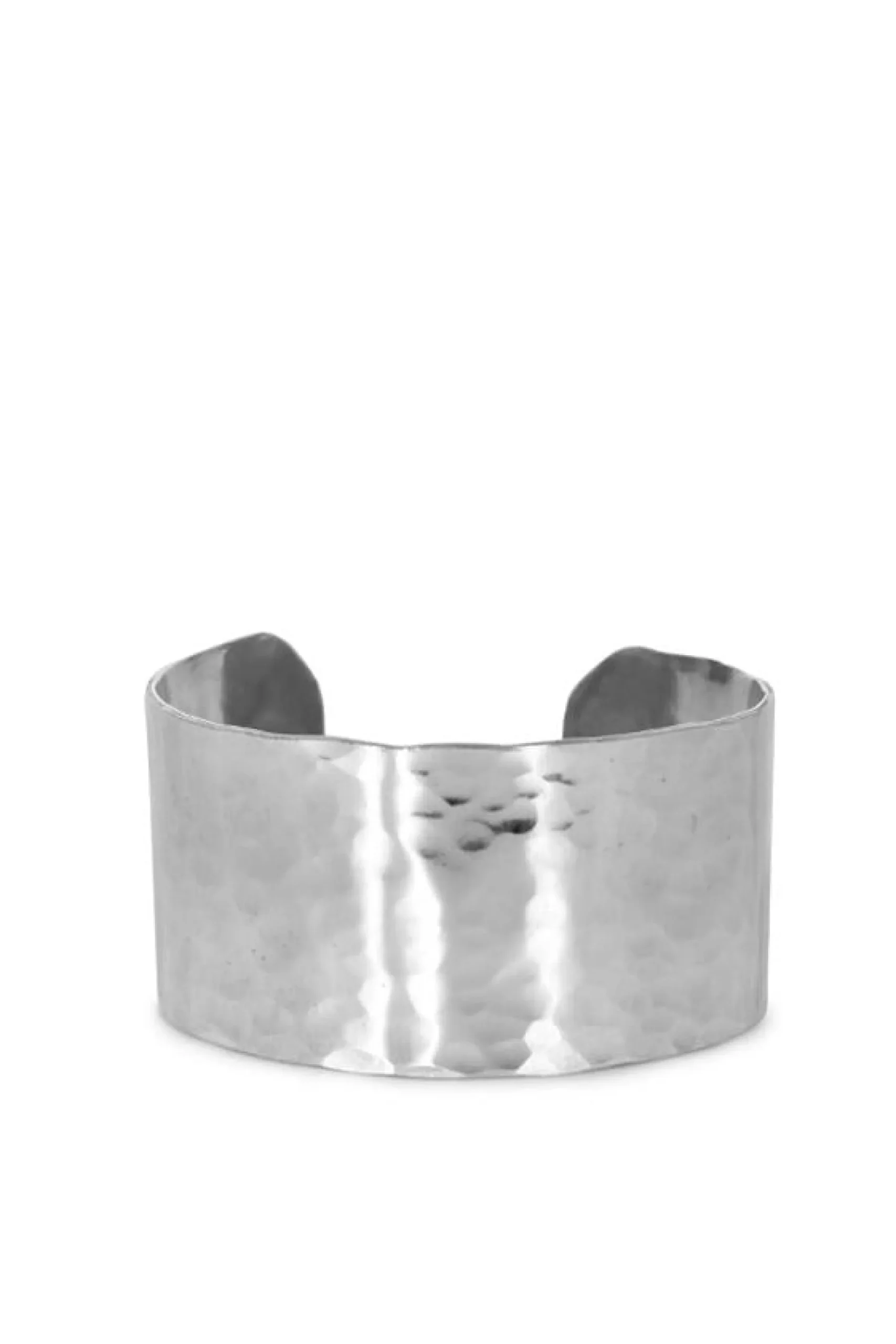 Bracelets-HUSK Alouette Design 30mm Beaten - Silver