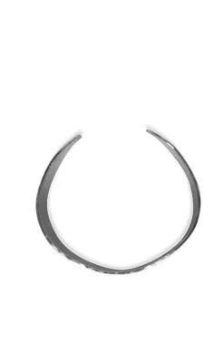 Bracelets-HUSK Alouette Design 30mm Beaten - Silver
