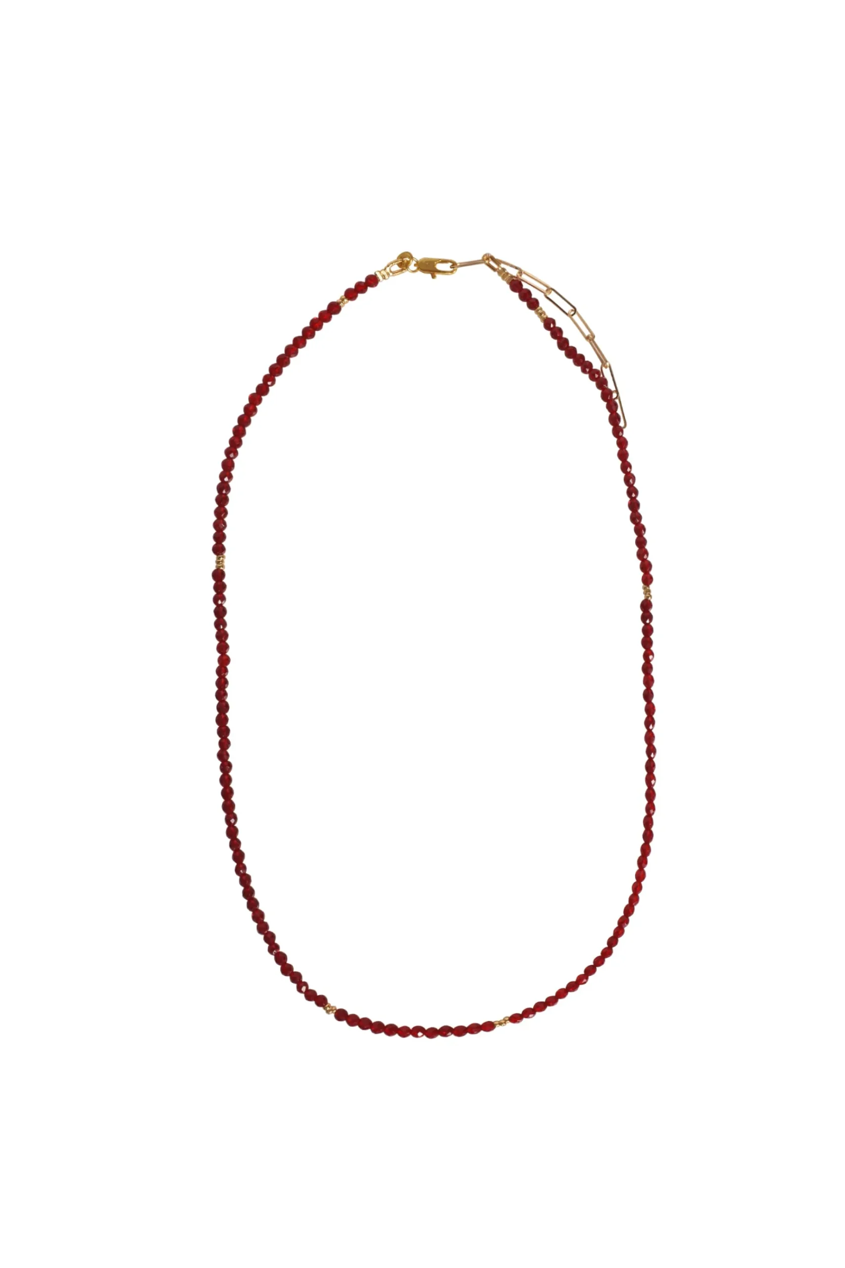Necklaces-HUSK Alouette Design Seed Necklace - Red