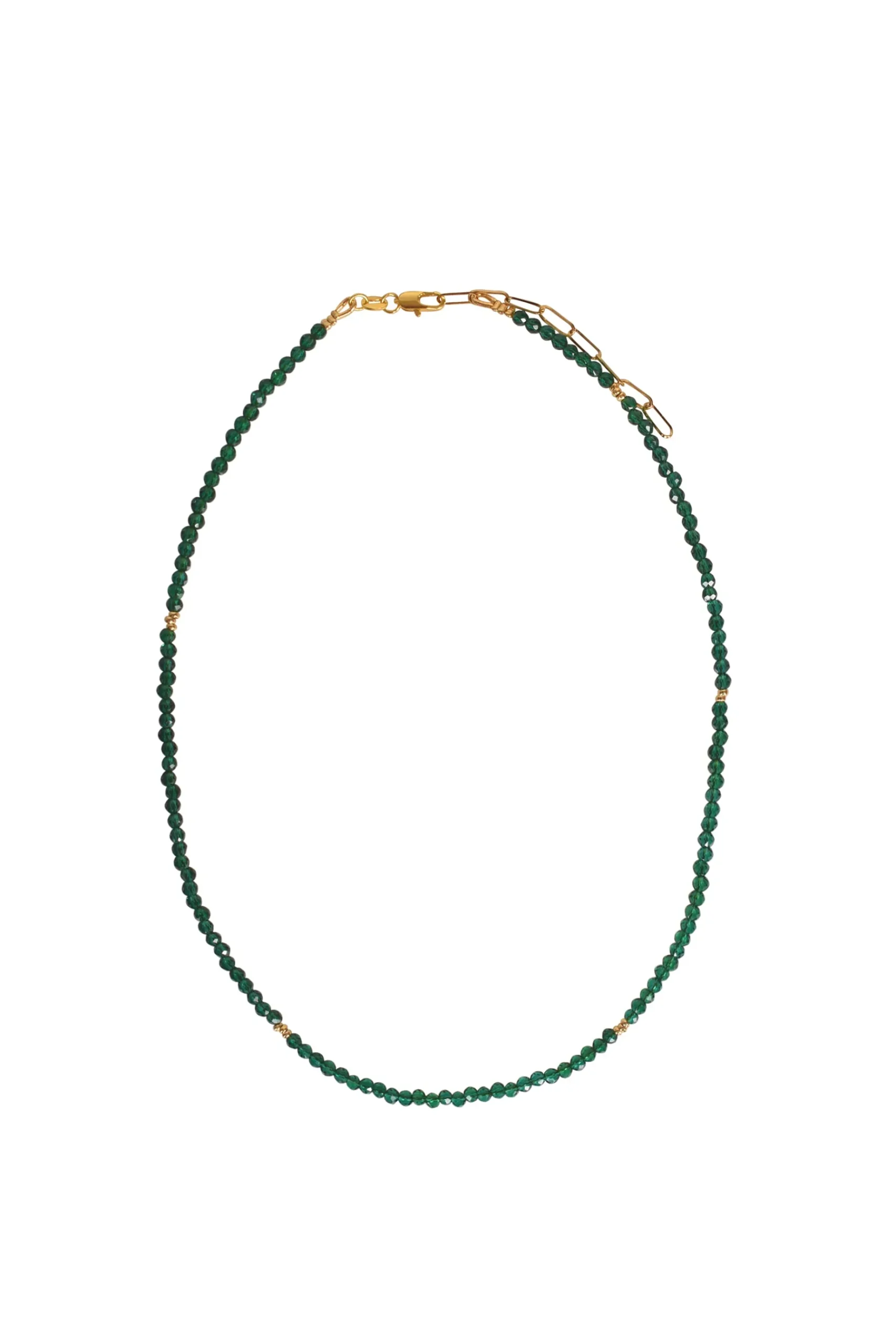 Necklaces-HUSK Alouette Design Seed Necklace - Emerald