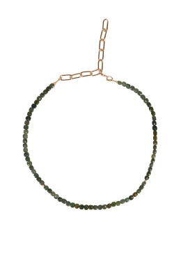 Necklaces-HUSK Alouette Design Square Necklace - Olive