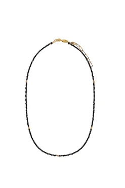 Necklaces-HUSK Alouette Design Tiny Necklace - Black
