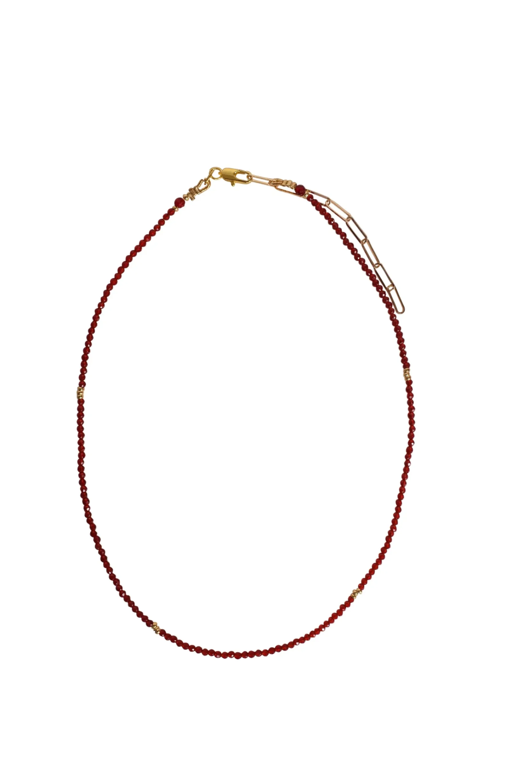 Necklaces-HUSK Alouette Design Tiny Necklace - Red
