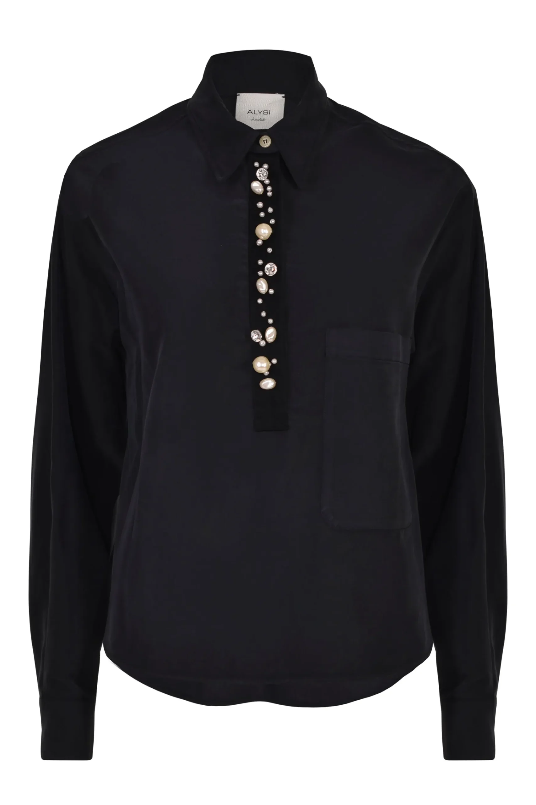 Tops-HUSK Alysi Fluid Polo - Navy
