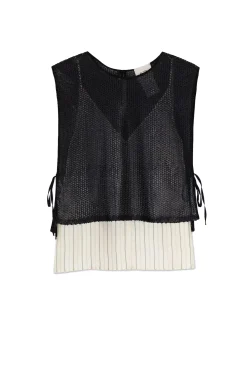 Tops-HUSK Alysi Pailette Top - Black
