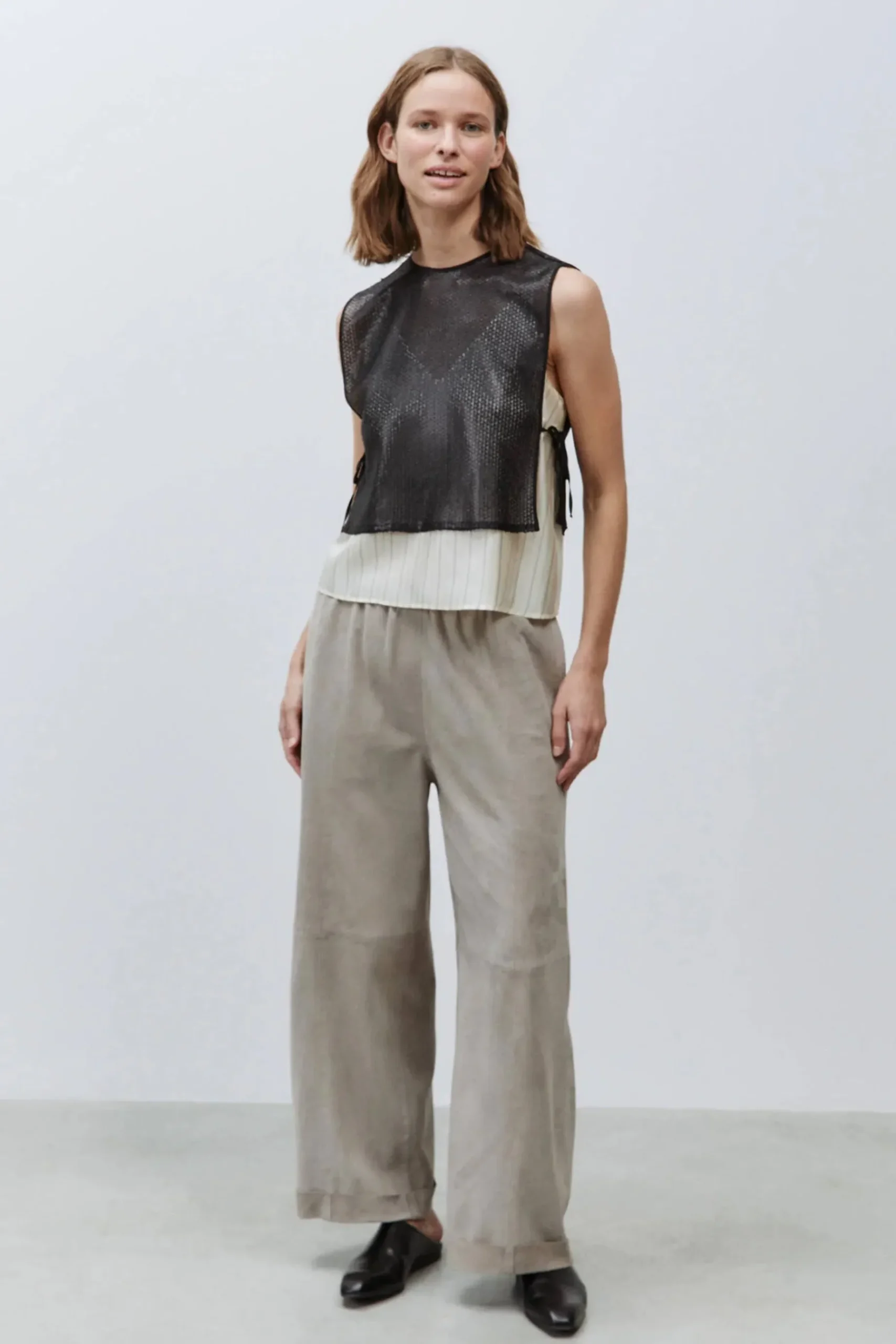 Tops-HUSK Alysi Pailette Top - Black