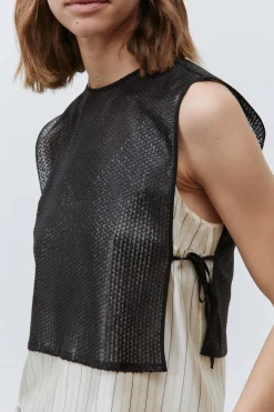 Tops-HUSK Alysi Pailette Top - Black