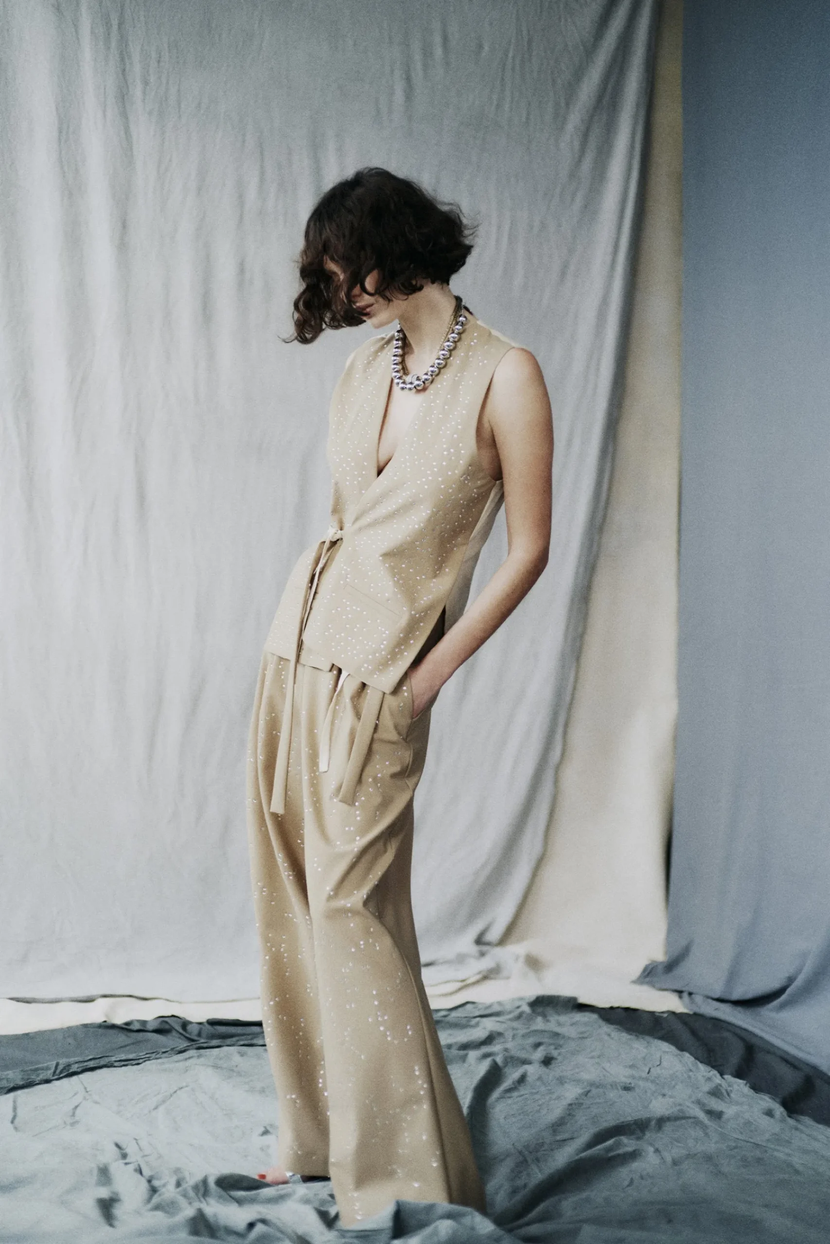 Jackets & Coats-HUSK Alysi Polo Gilet - Sand