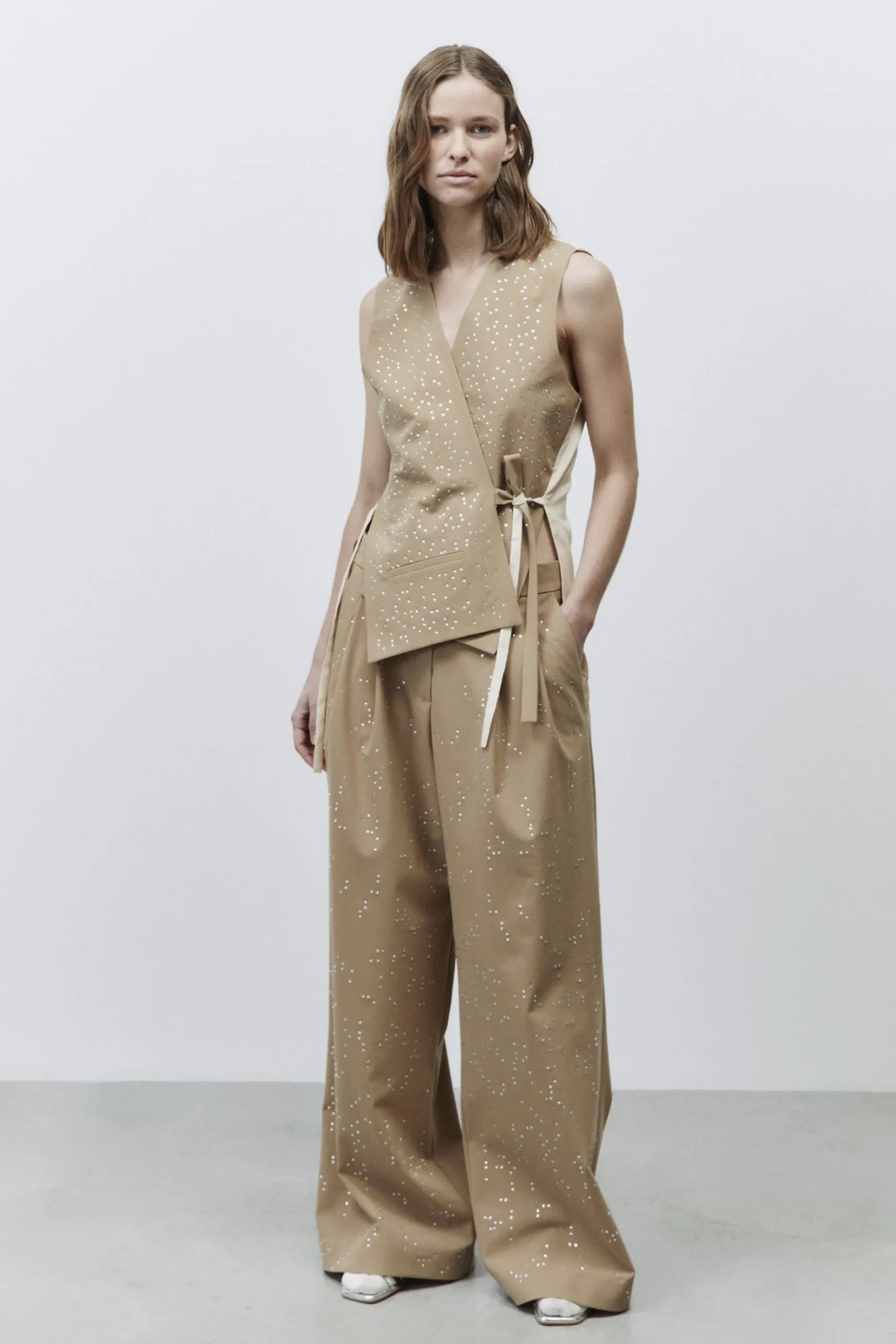 Jackets & Coats-HUSK Alysi Polo Gilet - Sand