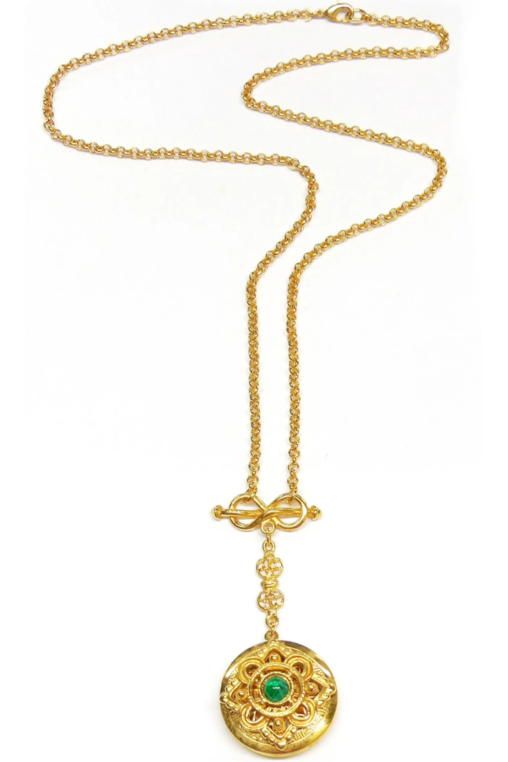 Necklaces-HUSK Ben Amun Fob Necklace - Gold
