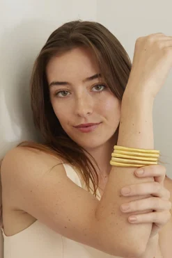 Bracelets-HUSK Ben Amun Python Bangles - Gold