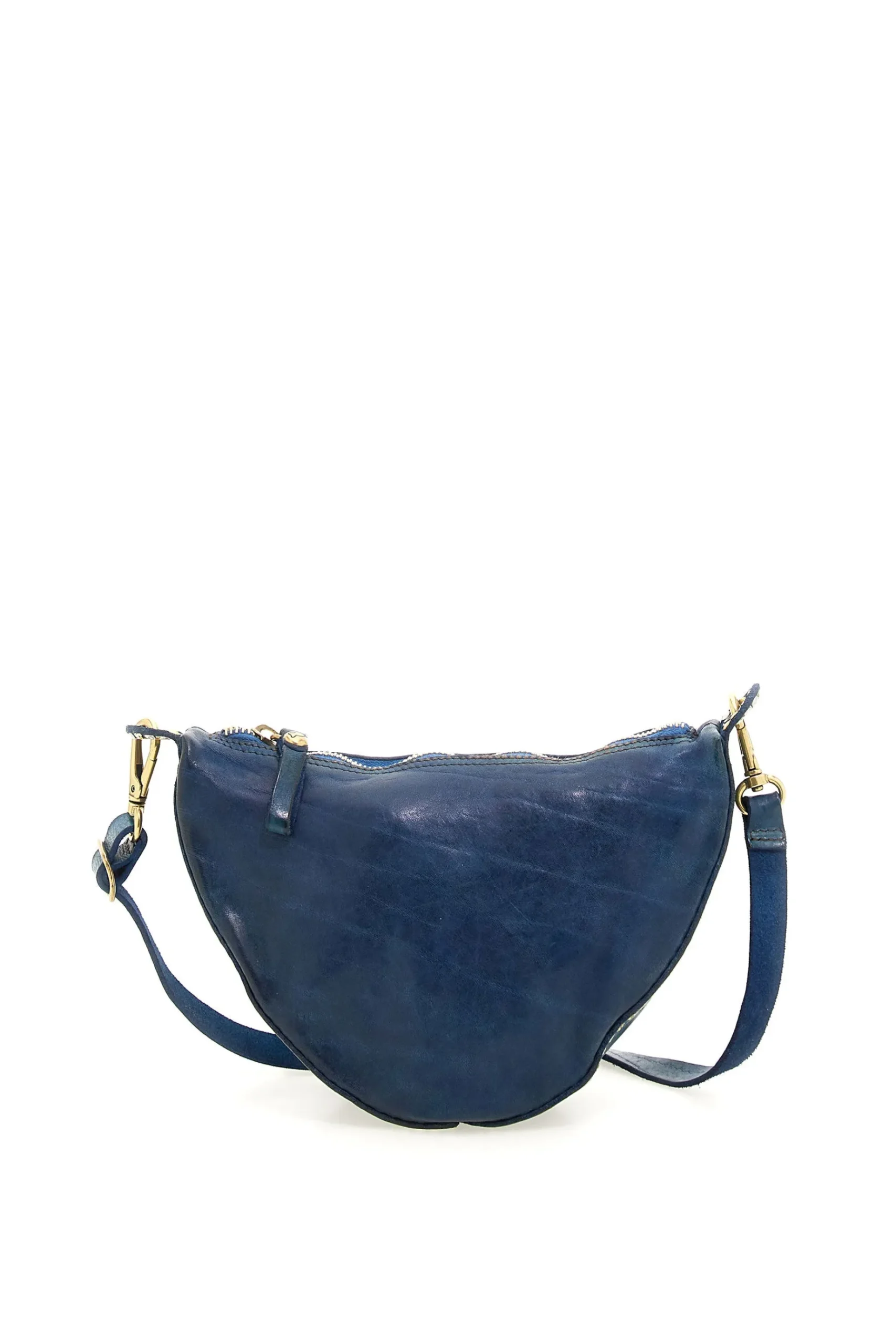 Bags-HUSK Campomaggi Moon Crossbody - Sapphire