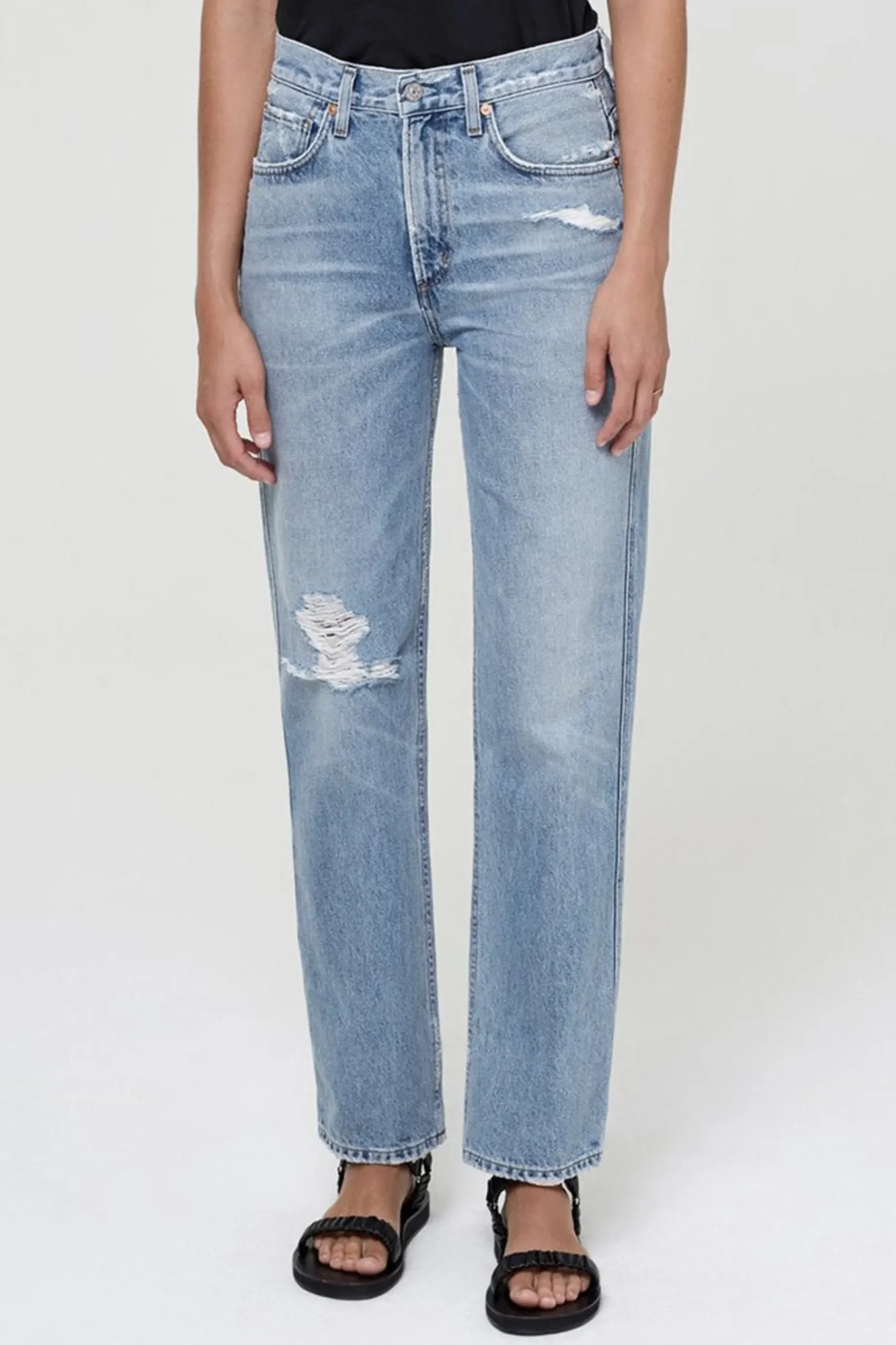 Denim-HUSK Citizens of Humanity Daphne Crop - Blue - Light Blue-Light