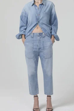 Tops-HUSK Citizens of Humanity Kayla Shirt - Blue - Light Blue-Light