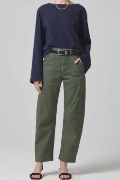 Denim-HUSK Citizens of Humanity Marcelle Cargo - Khaki