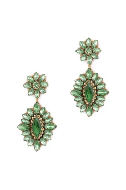 Earrings-HUSK Deepa Gurnani Alianah Earring - Emerald