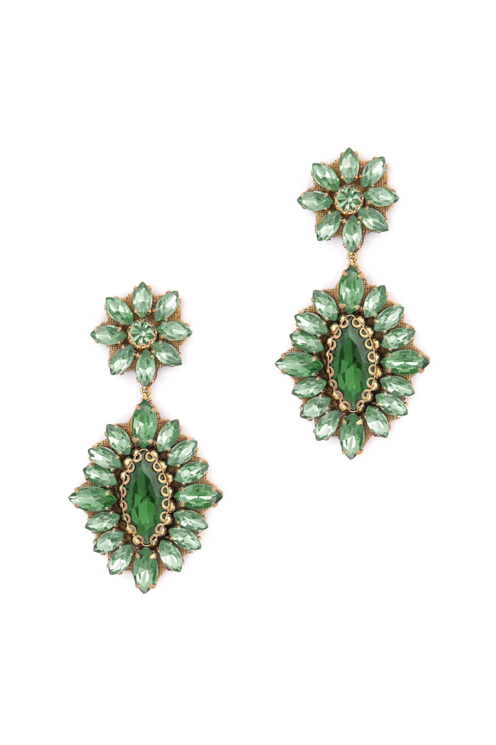 Earrings-HUSK Deepa Gurnani Alianah Earring - Emerald