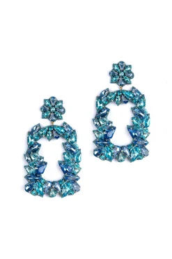 Earrings-HUSK Deepa Gurnani Anushka Earring - Turquoise