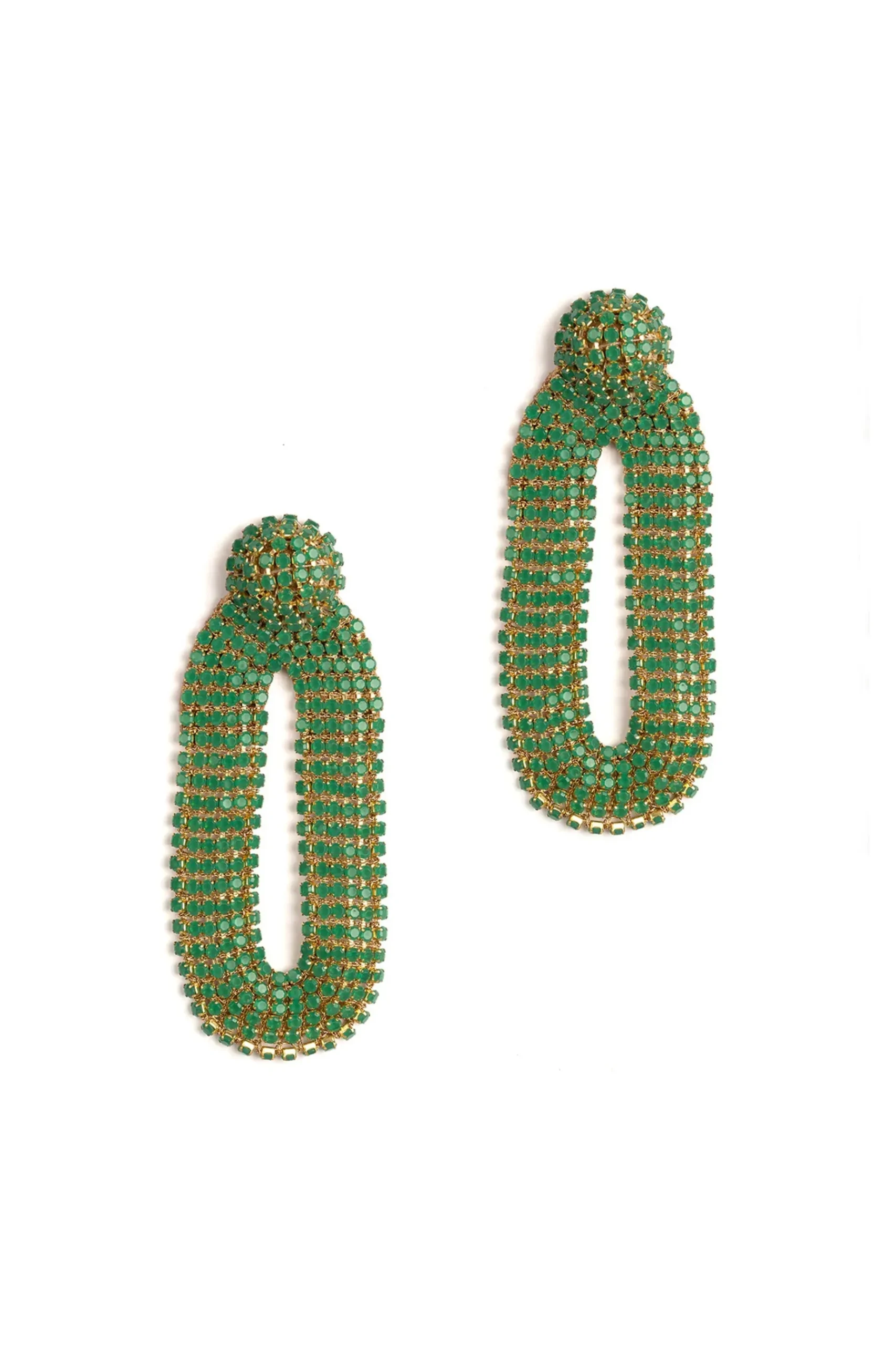 Earrings-HUSK Deepa Gurnani Bianca Earring - Green