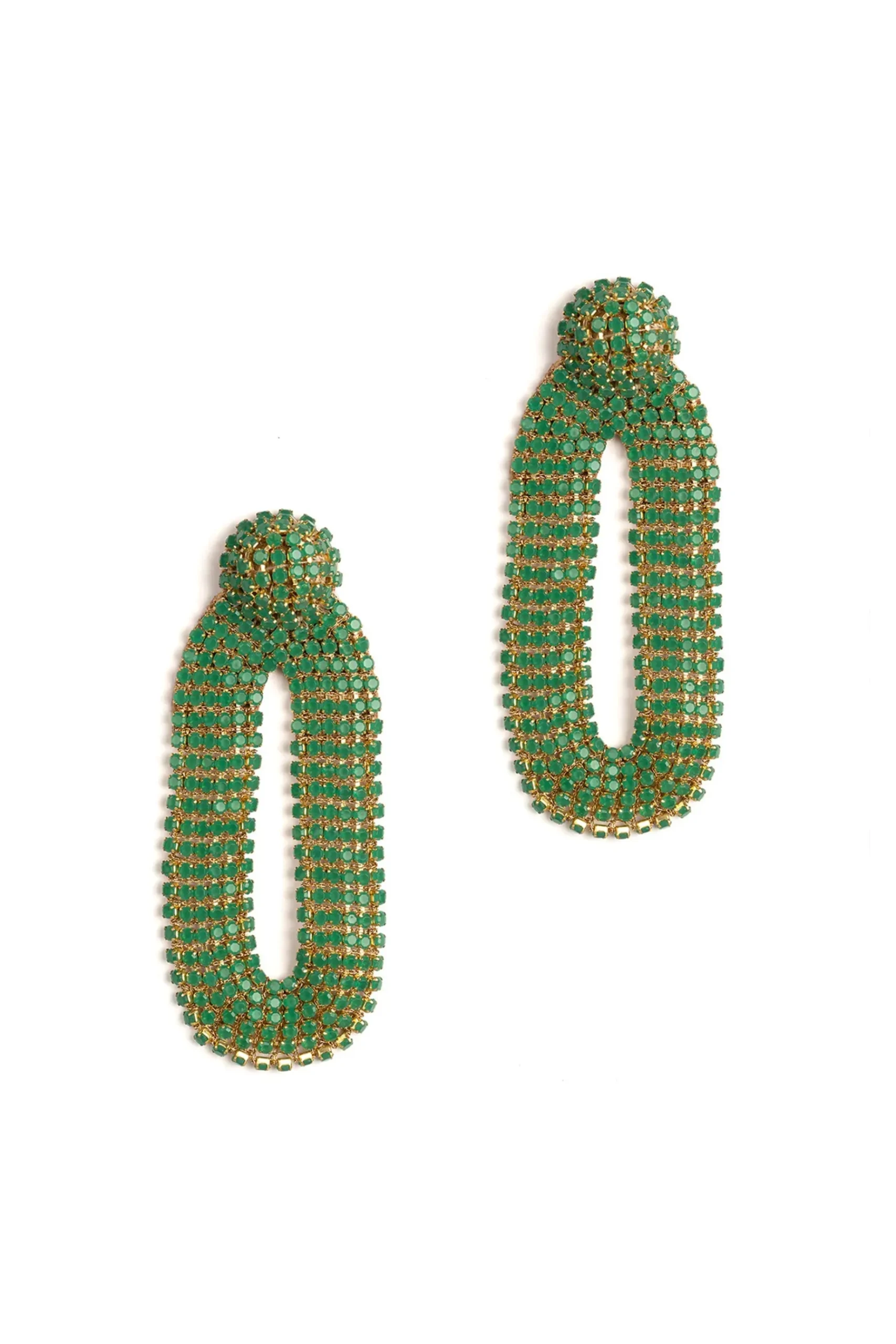 Earrings-HUSK Deepa Gurnani Bianca Earring - Green