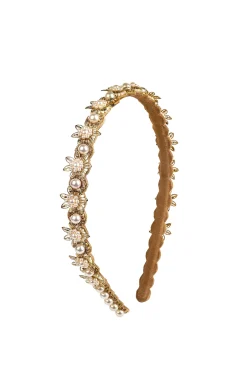 Hats & Headpieces-HUSK Deepa Gurnani Deanne Headband - Gold