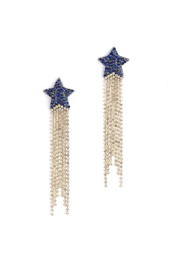 Earrings-HUSK Deepa Gurnani Evren Earring - Cobalt