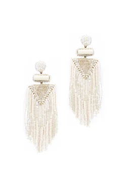 Earrings-HUSK Deepa Gurnani Jody Earrings - Ivory
