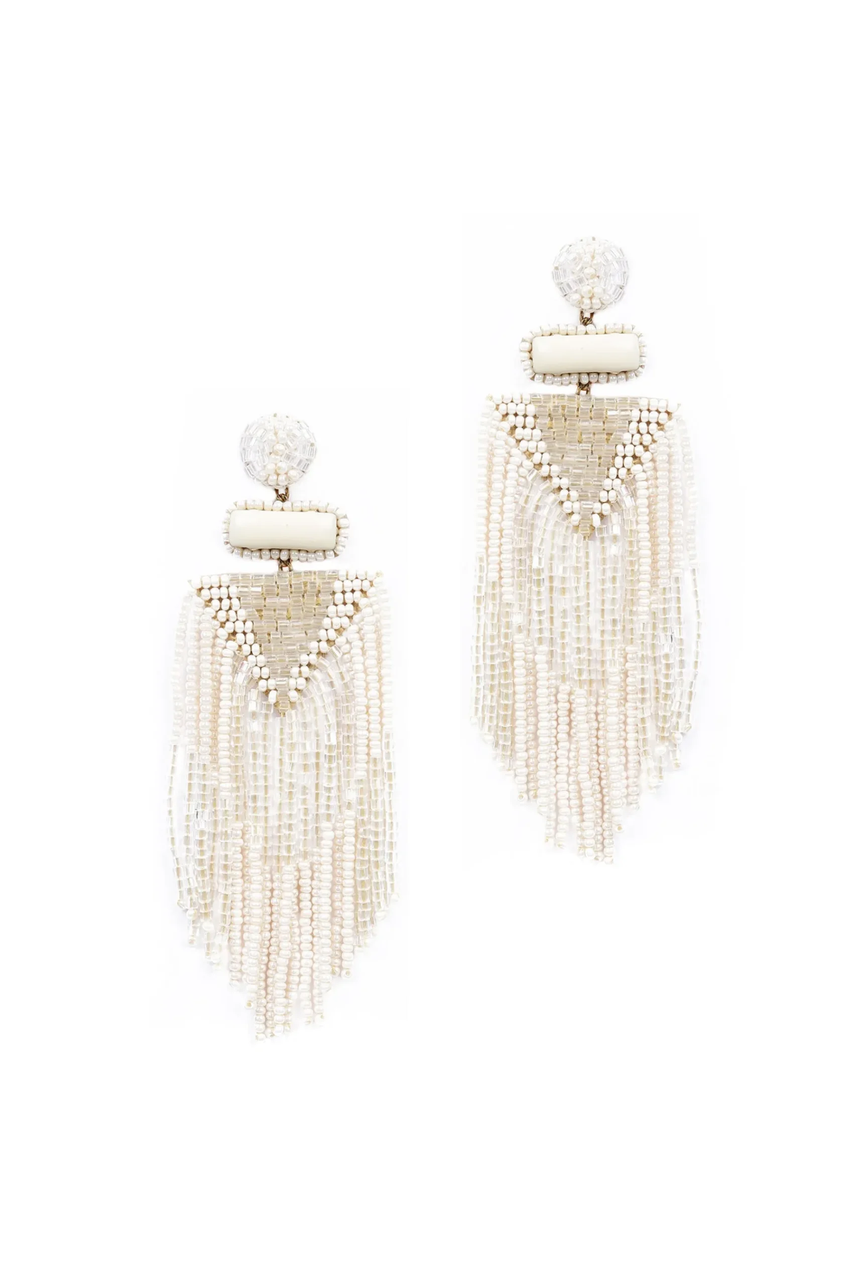 Earrings-HUSK Deepa Gurnani Jody Earrings - Ivory
