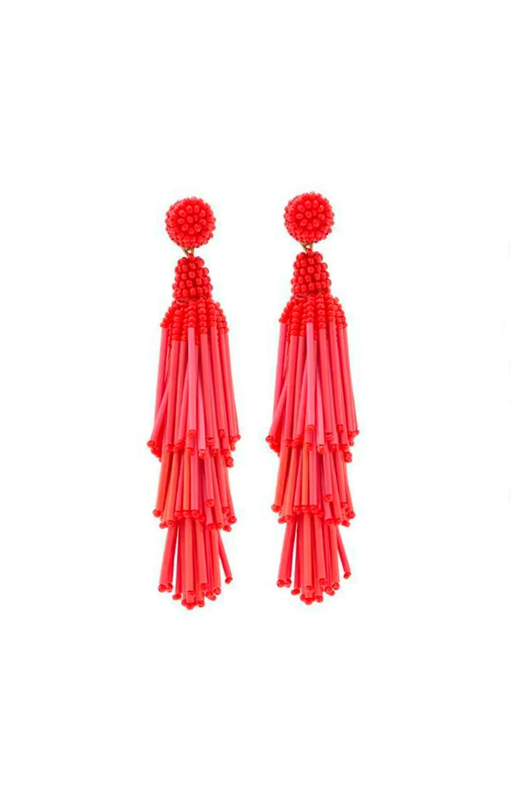 Earrings-HUSK Deepa Gurnani Rain Earring - Red