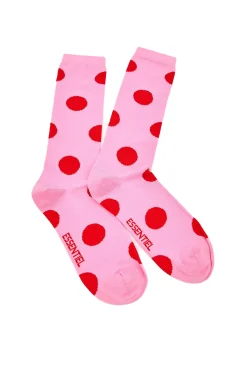 Scarves, Socks & Gloves-HUSK Essentiel Antwerp Dotted Socks - Pink
