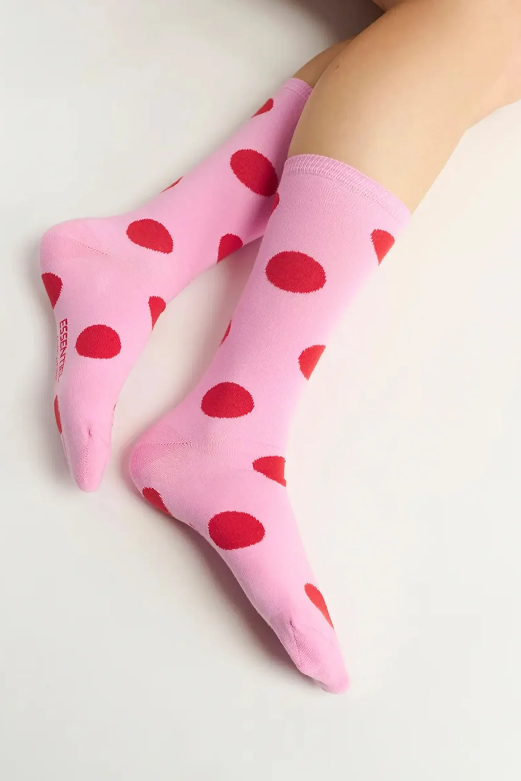 Scarves, Socks & Gloves-HUSK Essentiel Antwerp Dotted Socks - Pink
